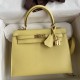 Hermes Epsom Kelly 25cm Sellier Handmade Jaune Poussin Bag