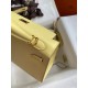 Hermes Epsom Kelly 25cm Sellier Handmade Jaune Poussin Bag