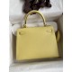 Hermes Epsom Kelly 25cm Sellier Handmade Jaune Poussin Bag