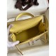 Hermes Epsom Kelly 25cm Sellier Handmade Jaune Poussin Bag