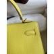 Hermes Epsom Kelly 25cm Sellier Handmade Lime Bag