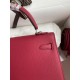 Hermes Kelly Sellier 25 Handmade Bag In Ruby Epsom Calfskin