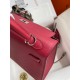 Hermes Kelly Sellier 25 Handmade Bag In Ruby Epsom Calfskin