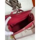 Hermes Kelly Sellier 25 Handmade Bag In Ruby Epsom Calfskin