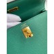 Hermes Kelly Sellier 25 Handmade Bag In Malachite Epsom Calfskin