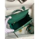 Hermes Kelly Sellier 25 Handmade Bag In Malachite Epsom Calfskin