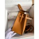 Hermes Kelly Sellier 25 Handmade Bag In Toffee Epsom Calfskin