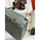 Hermes Kelly Sellier 25 Handmade Bag In Vert Amande Epsom Calfskin