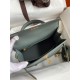 Hermes Kelly Sellier 25 Handmade Bag In Vert Amande Epsom Calfskin