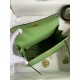 Hermes Kelly Sellier 25 Handmade Bag In Vert Criquet Epsom Calfskin