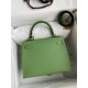 Hermes Kelly Sellier 25 Handmade Bag In Vert Criquet Epsom Calfskin