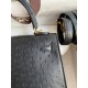 Hermes Kelly Sellier 25 Handmade Bag In Black Ostrich Leather