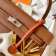 Hermes Kelly Retourne 25 Handmade Bag In Gold Swift Calfskin