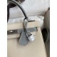 Hermes Kelly Sellier 25 Bicolor Bag in Craie and Gris Mouette Epsom Calfskin