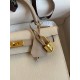 Hermes Kelly Sellier 25 Bicolor Bag in Craie and Trench Epsom Calfskin