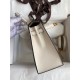 Hermes Kelly Sellier 25 Bicolor Bag in Taupe and Craie Epsom Calfskin