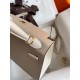 Hermes Kelly Sellier 25 Bicolor Bag in Trench and Craie Epsom Calfskin