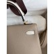 Hermes Kelly Sellier 25 Bicolor Bag in Trench and Craie Epsom Calfskin