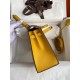 Hermes Kelly Sellier 25 Bicolor Bag in Trench and Yellow Epsom Calfskin