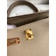 Hermes Kelly Sellier 25 Bicolor Bag in Trench and Taupe Epsom Calfskin