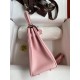 Hermes Kelly Retourne 25 Handmade Bag In Rose Sakura Clemence Leather