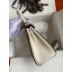 Hermes Kelly Retourne 25 Bicolor Bag in Taupe and Craie Clemence Calfskin