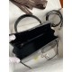 Hermes Kelly Sellier 25 Diamond Bag In Black Crocodile Niloticus Shiny Skin