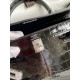 Hermes Kelly Sellier 25 Diamond Bag In Black Crocodile Niloticus Shiny Skin