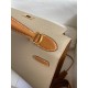 Hermes Kelly Sellier 28 Bicolor Bag in Trench and Gold Epsom Calfskin