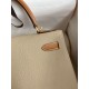 Hermes Kelly Sellier 28 Bicolor Bag in Trench and Gold Epsom Calfskin