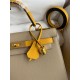 Hermes Kelly Sellier 28 Bicolor Bag in Trench and Yellow Epsom Calfskin