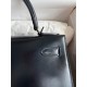 Hermes Kelly Sellier 28 Handmade Bag In Black Box Calfskin