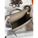 Hermes Kelly Sellier 28 Handmade Bag In Gris Asphalt Epsom Calfskin