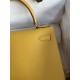 Hermes Kelly Sellier 28 Handmade Bag In Jaune Ambre Epsom Calfskin