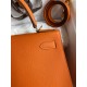 Hermes Kelly Sellier 28 Handmade Bag In Orange Epsom Calfskin