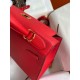 Hermes Kelly Sellier 28 Handmade Bag In Red Epsom Calfskin