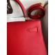 Hermes Kelly Sellier 28 Handmade Bag In Red Epsom Calfskin