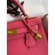 Hermes Kelly Sellier 28 Handmade Bag In Rose Lipstick Epsom Calfskin