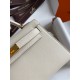 Hermes Kelly Mini II Sellier Handmade Bag In Craie Swift Calfskin