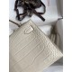 Hermes Kelly Mini II Sellier Handmade Bag In Beton Matte Alligator Leather