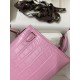 Hermes Kelly Mini II Sellier Handmade Bag In Mauve Sylvestre Matte Alligator Leather