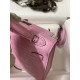 Hermes Kelly Mini II Sellier Handmade Bag In Mauve Sylvestre Matte Alligator Leather