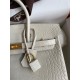 Hermes Birkin 25 Retourne Handmade Bag In Beton Matte Alligator Leather