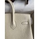 Hermes Birkin 25 Retourne Handmade Bag In Nata Matte Alligator Leather