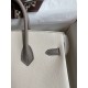 Hermes HSS Birkin 25 Bicolor Bag in Craie and Gris Asphalt Epsom Calfskin