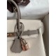 Hermes HSS Birkin 25 Bicolor Bag in Craie and Gris Asphalt Epsom Calfskin