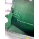 Hermes Kelly Mini II Sellier Handmade Bag In Malachite Shiny Alligator Leather