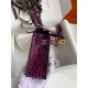 Hermes Kelly Mini II Sellier Handmade Bag In Purple Shiny Alligator Leather