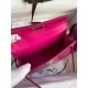 Hermes Kelly Mini II Sellier Handmade Bag In Rose Scheherazade Shiny Alligator Leather