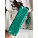 Hermes Kelly Mini II Sellier Handmade Bag In Vert Jude Shiny Alligator Leather